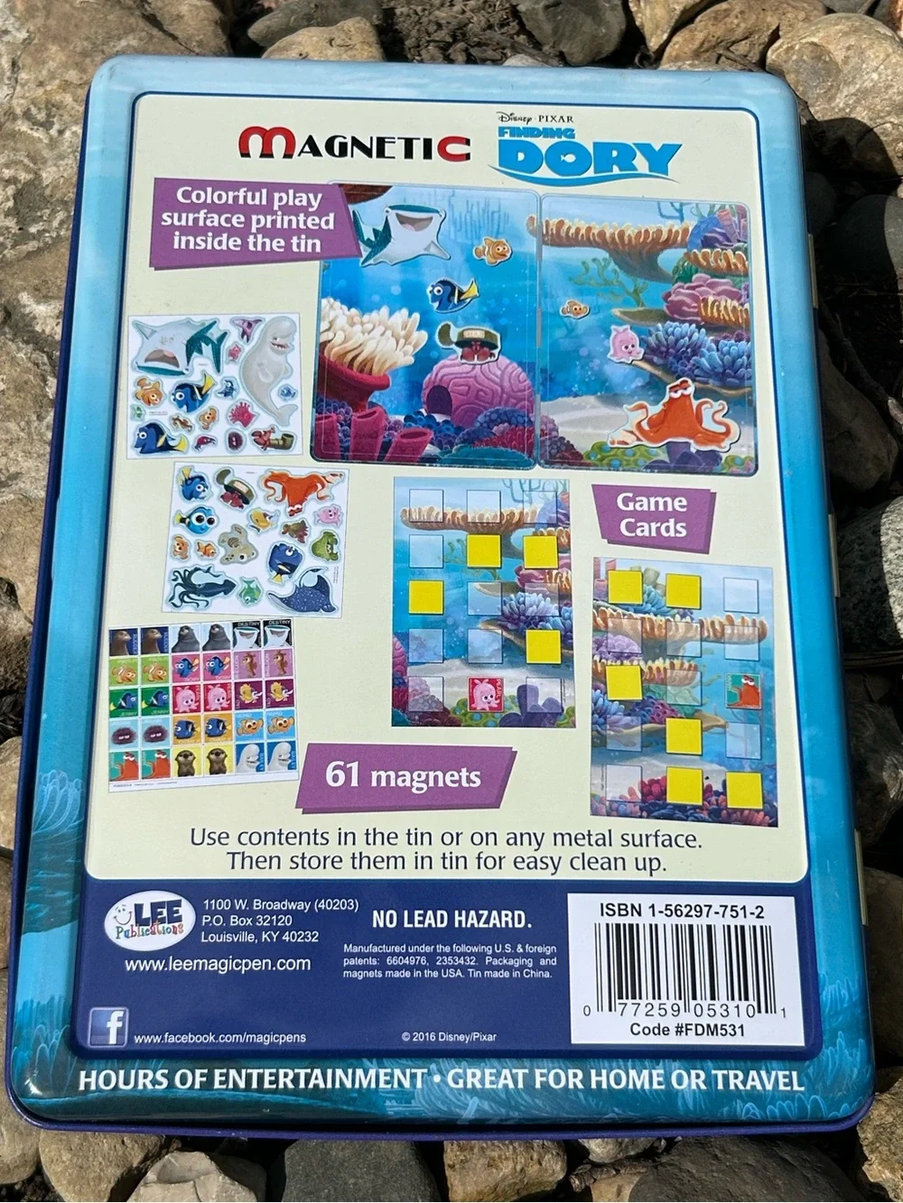 🩶5/$30 Disney Finding Dory Travel Activity Magnetic Tin & Game Card Travel Set